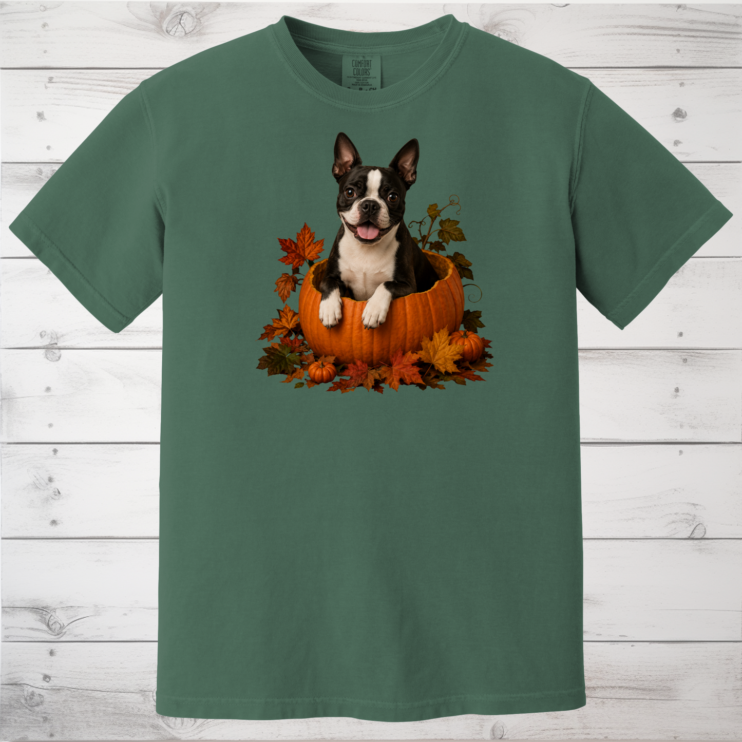 Boston Terrier Pumpkin Shirt