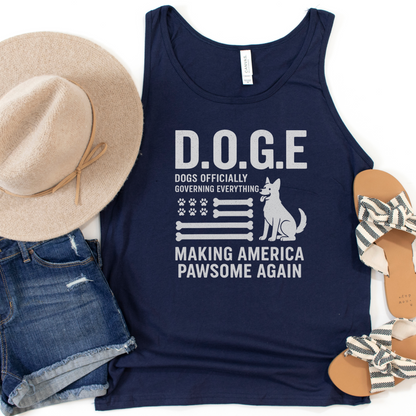 D.O.G.E Funny Dog Lover Shirt, Making America Pawsome Again Tee for Patriotic Pet Owners & Dog Enthusiasts