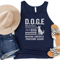 Load image into Gallery viewer, D.O.G.E Funny Dog Lover Shirt, Making America Pawsome Again Tee for Patriotic Pet Owners &amp; Dog Enthusiasts
