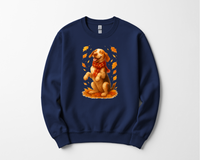 Load image into Gallery viewer, Bracco Italiano Fall Shirt, Autumn Dog Sweatshirt, Dog Lover Gift, Cozy Pet Apparel, Bracco in Leaves, Gift for Pet Lovers
