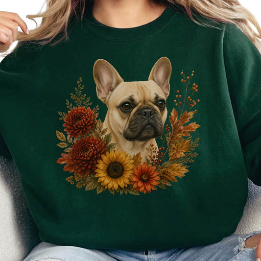 French Bulldog Autumn Floral Sweatshirt