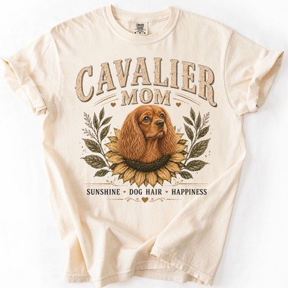 Ruby Cavalier Mom Sunflower Shirt