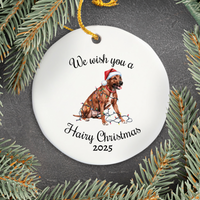 Load image into Gallery viewer, Christmas Rhodesian Ridgeback Ornament, Christmas Lights Dog Keepsake
