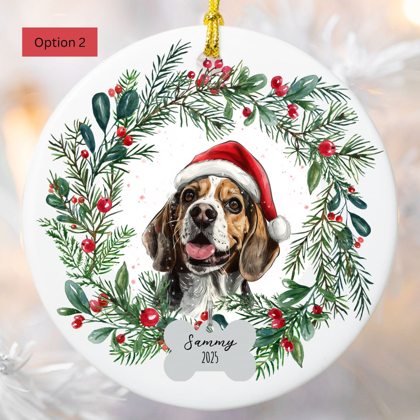 Personalized Beagle Ornament