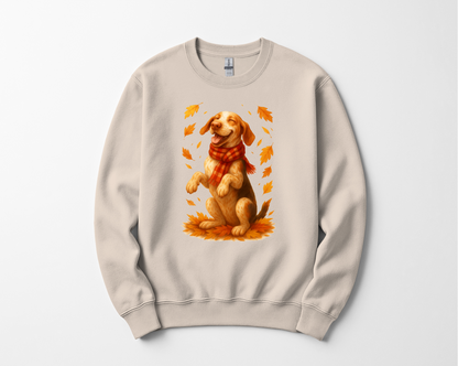 Bracco Italiano Fall Shirt, Autumn Dog Sweatshirt, Dog Lover Gift, Cozy Pet Apparel, Bracco in Leaves, Gift for Pet Lovers