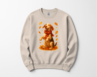Load image into Gallery viewer, Bracco Italiano Fall Shirt, Autumn Dog Sweatshirt, Dog Lover Gift, Cozy Pet Apparel, Bracco in Leaves, Gift for Pet Lovers
