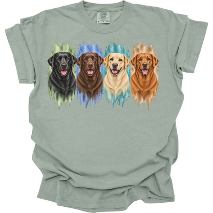 Labrador Retriever Shirt, Black Chocolate Yellow Fox Red Lab Dog Mom Gift