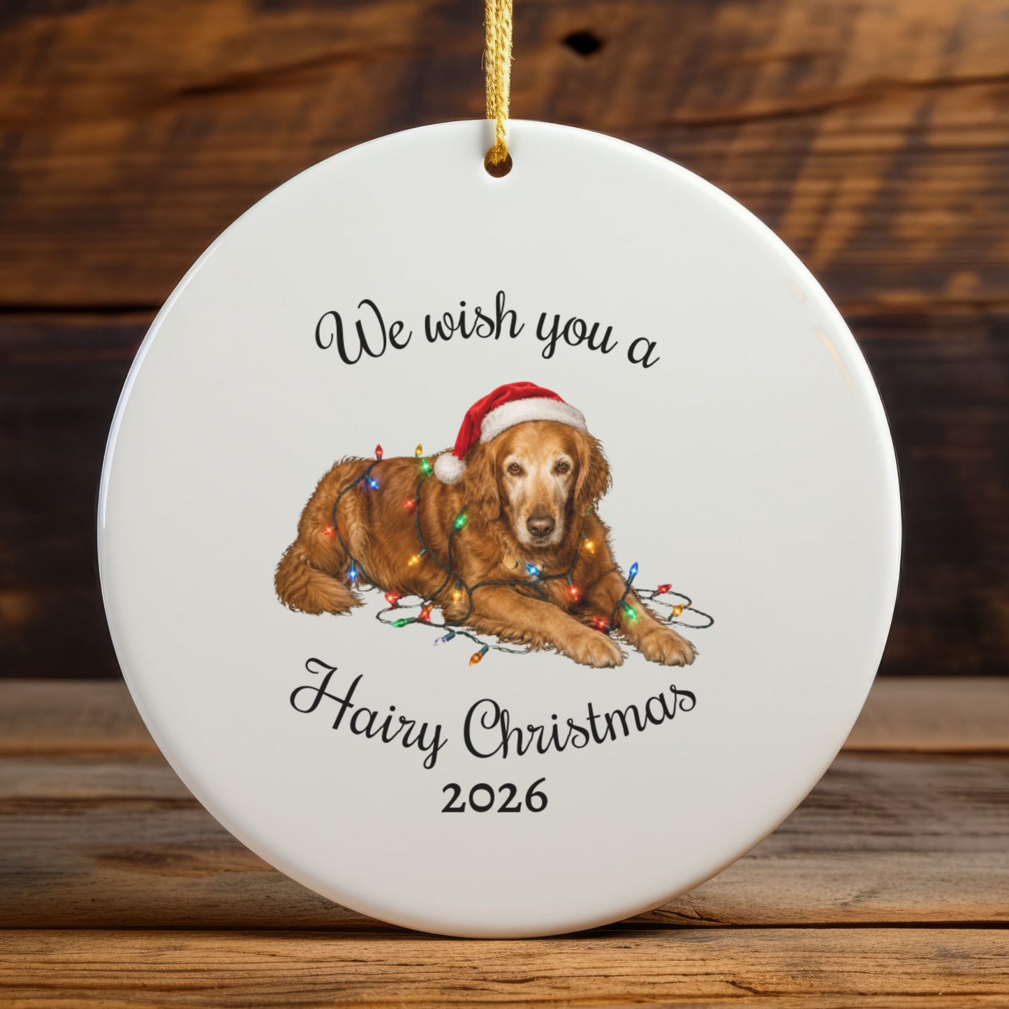 Personalized Dog Photo Christmas Ornament Custom Pet Holiday Keepsake Gift