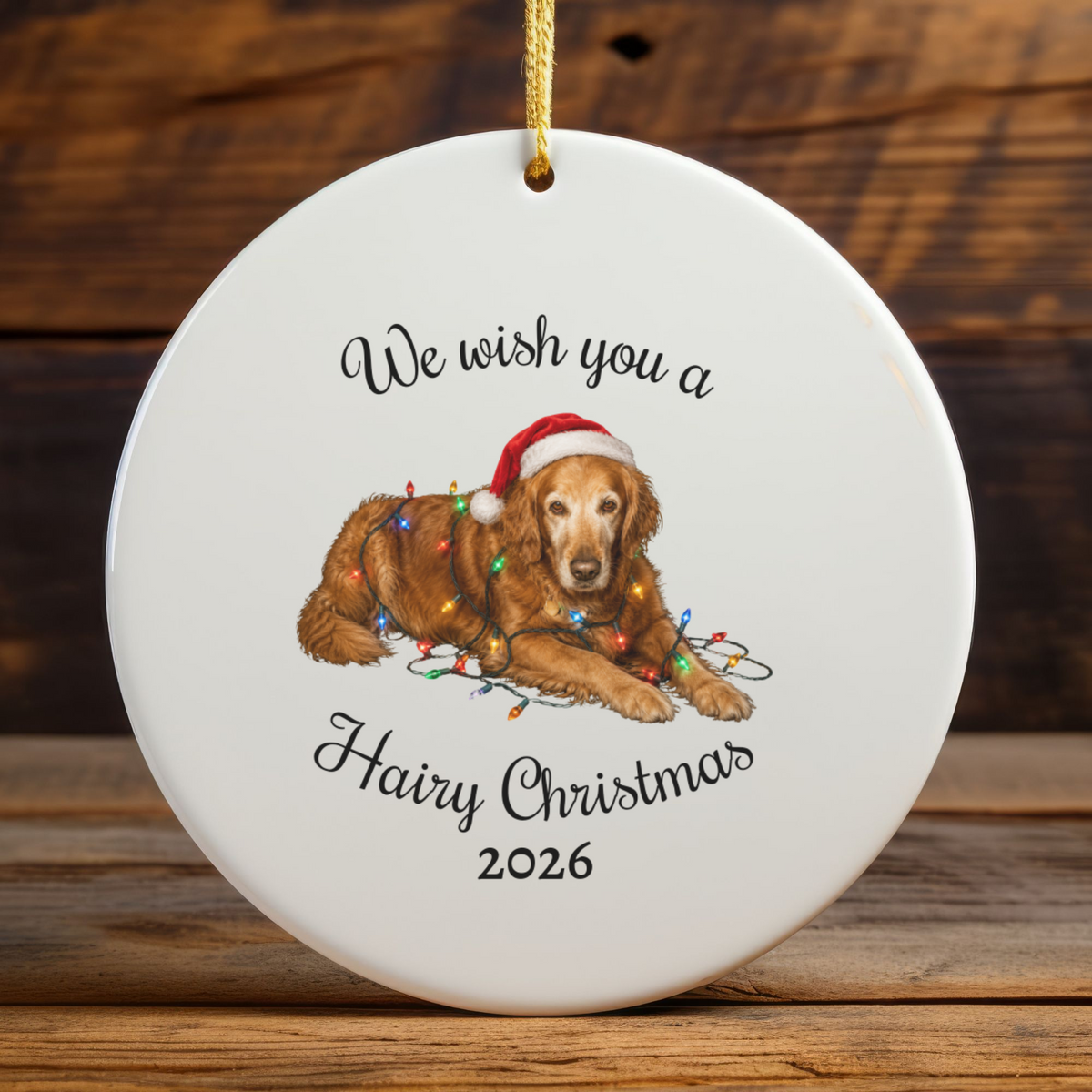 Personalized Dog Photo Christmas Ornament Custom Pet Holiday Keepsake Gift