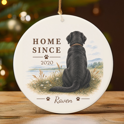 Personalized Black Lab Ornament, Double Sided Labrador Gotcha Day Gift, Custom Dog Keepsake