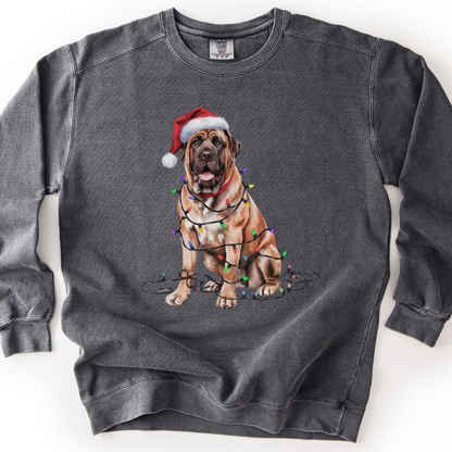 Mastiff Christmas Lights Sweatshirt
