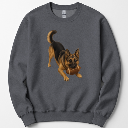 German Shepherd Football Sweatshirt Dog Lover Game Day Crewneck Shepherd Mom Gift