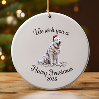 Load image into Gallery viewer, Christmas Great Pyrenees Ornament, Christmas Lights Dog Keepsake
