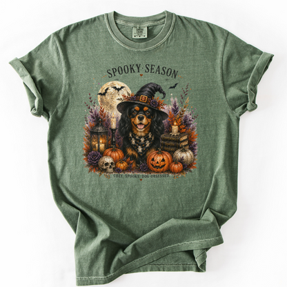 Black & Tan Cavalier Spooky Season Dog Mom Halloween Shirt