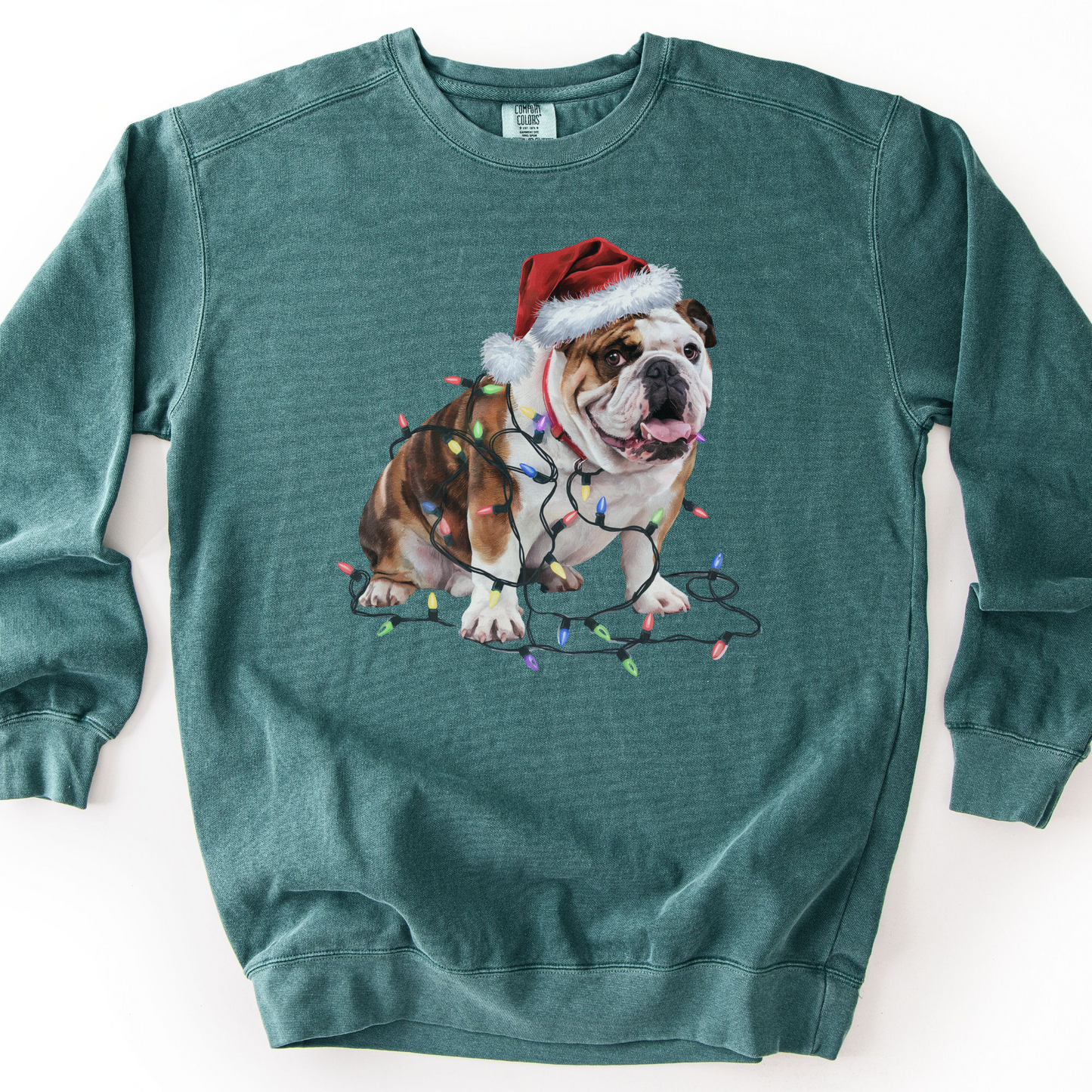 Bulldog Christmas Lights Sweatshirt