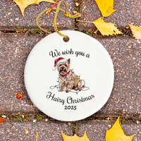 Load image into Gallery viewer, Christmas Cairn Terrier Ornament, Christmas Lights Dog Keepsake
