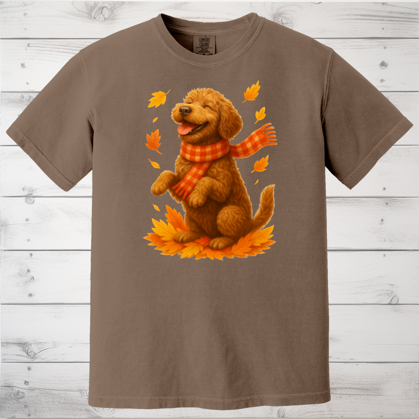 Portuguese Water Dog Autumn Shirt, Cozy Fall Dog Sweatshirt, Cute Brown Dog Lover Gift, Seasonal Apparel Pullover