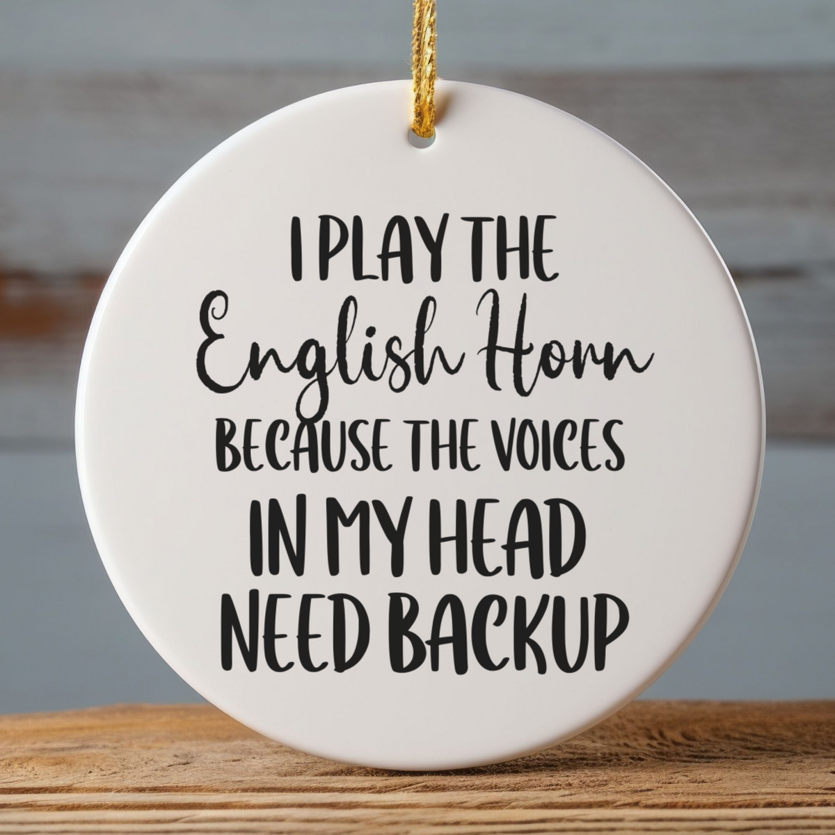 English Horn Player Ornament, Ceramic Musician Gift