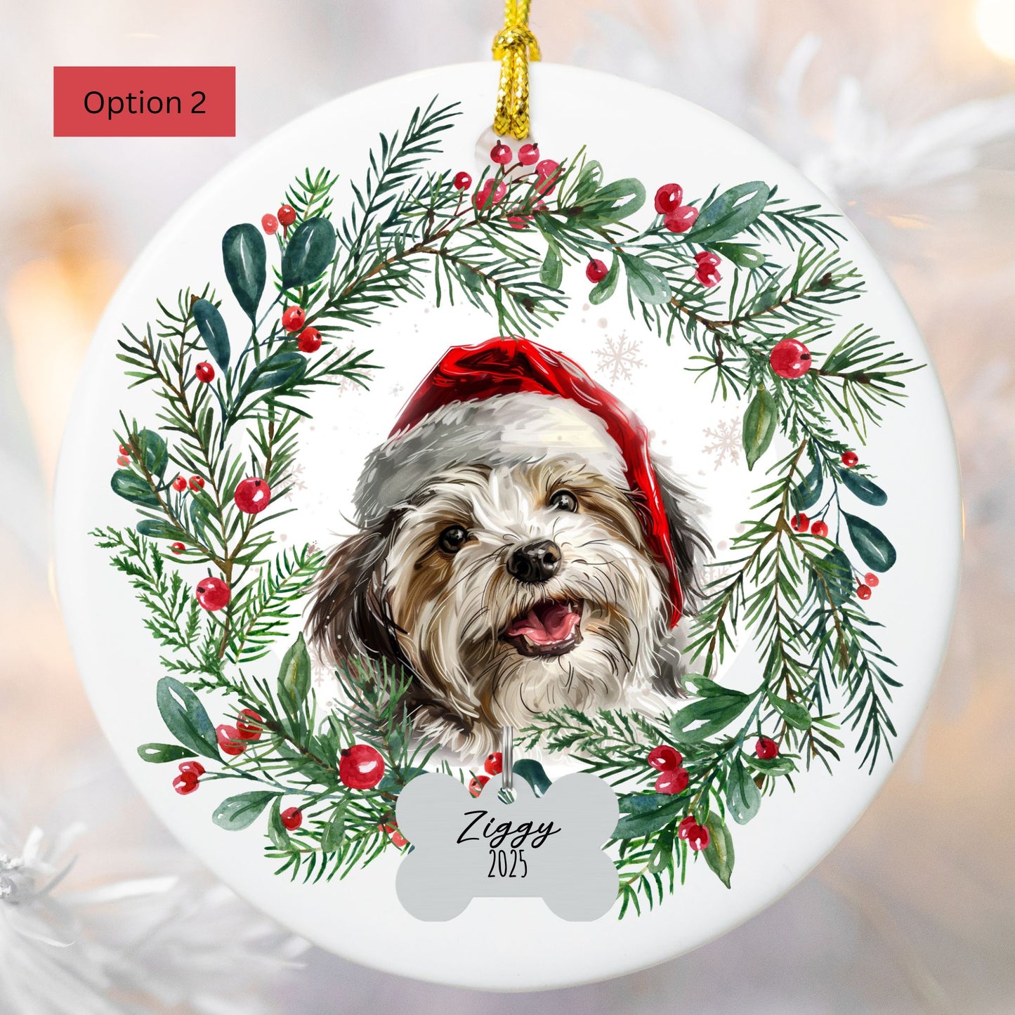 Personalized Havanese Christmas Ornament