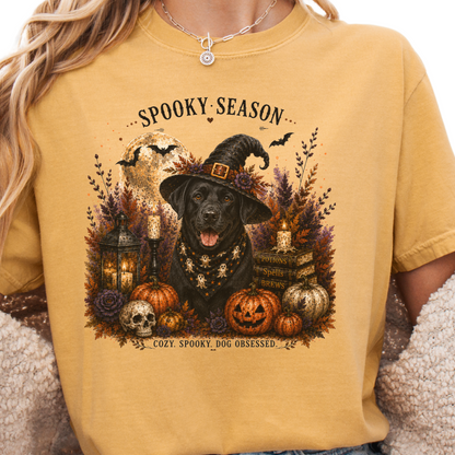 Black Lab Spooky Season Dog Mom Halloween Shirt