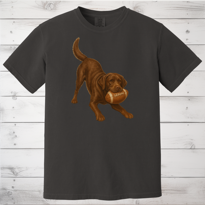 Chocolate Lab Football Shirt