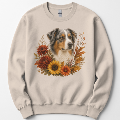 Australian Shepherd Autumn Floral Sweatshirt