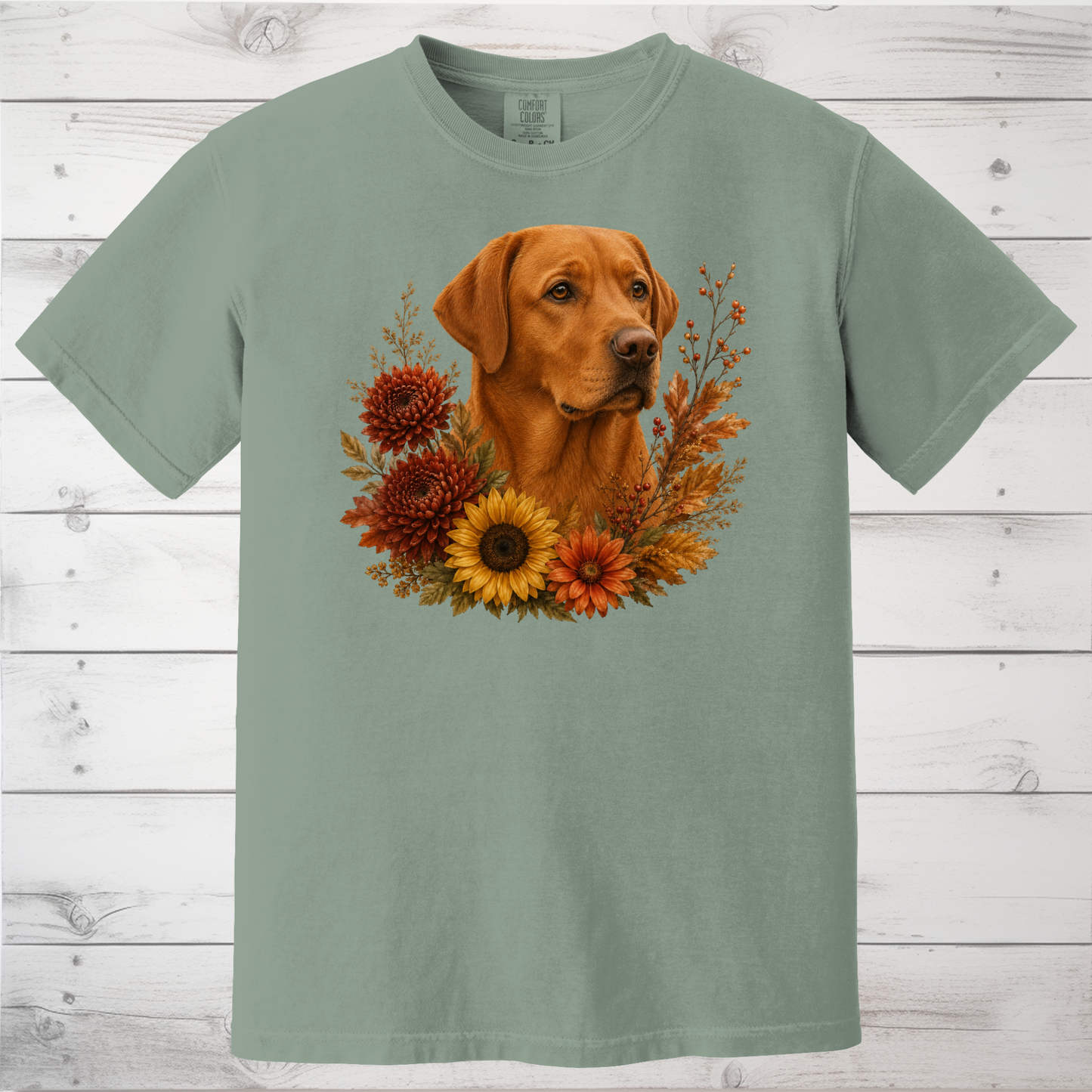 Fox Red Labrador Autumn Floral Shirt