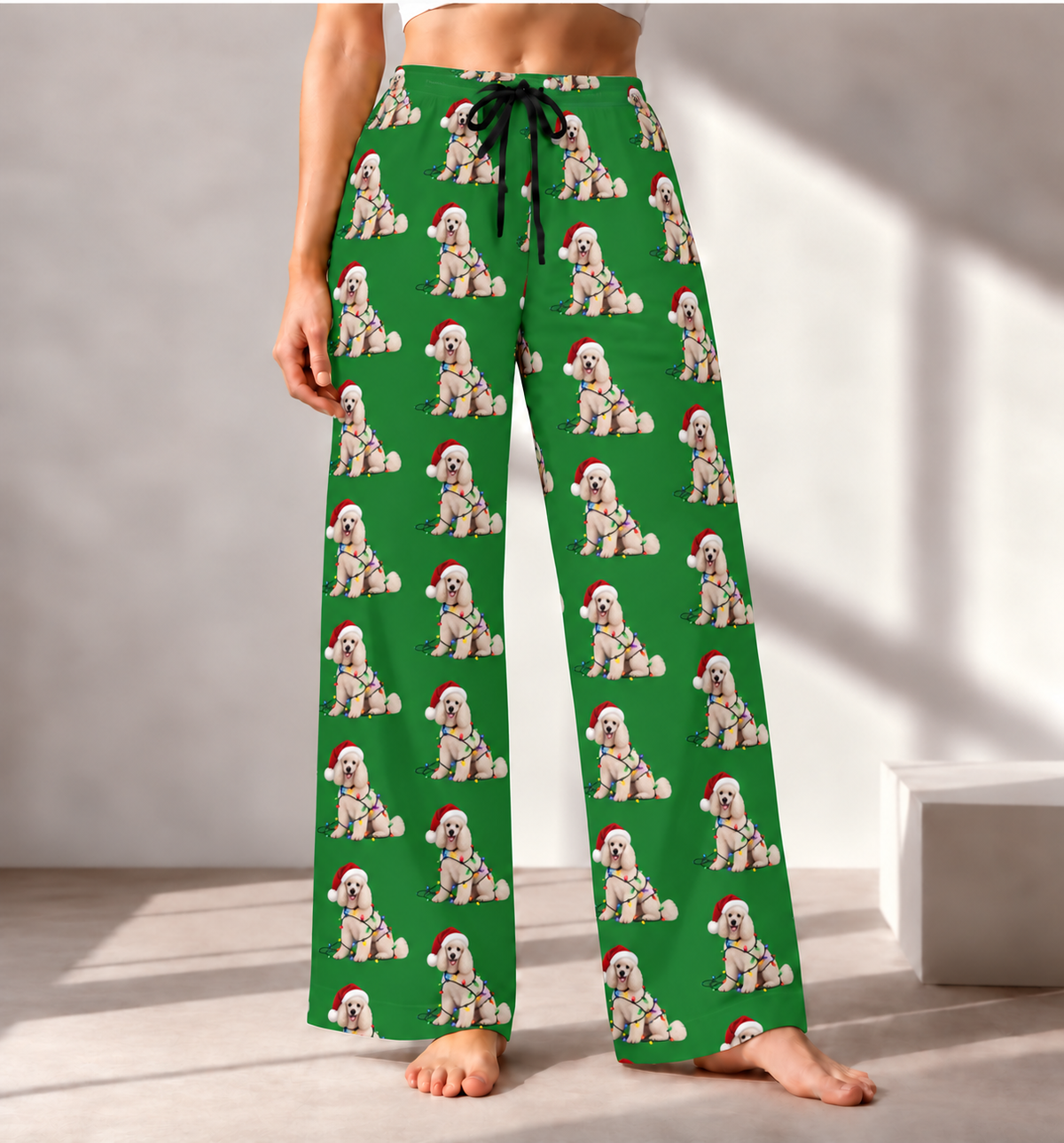 Poodle Christmas Pajama Pants