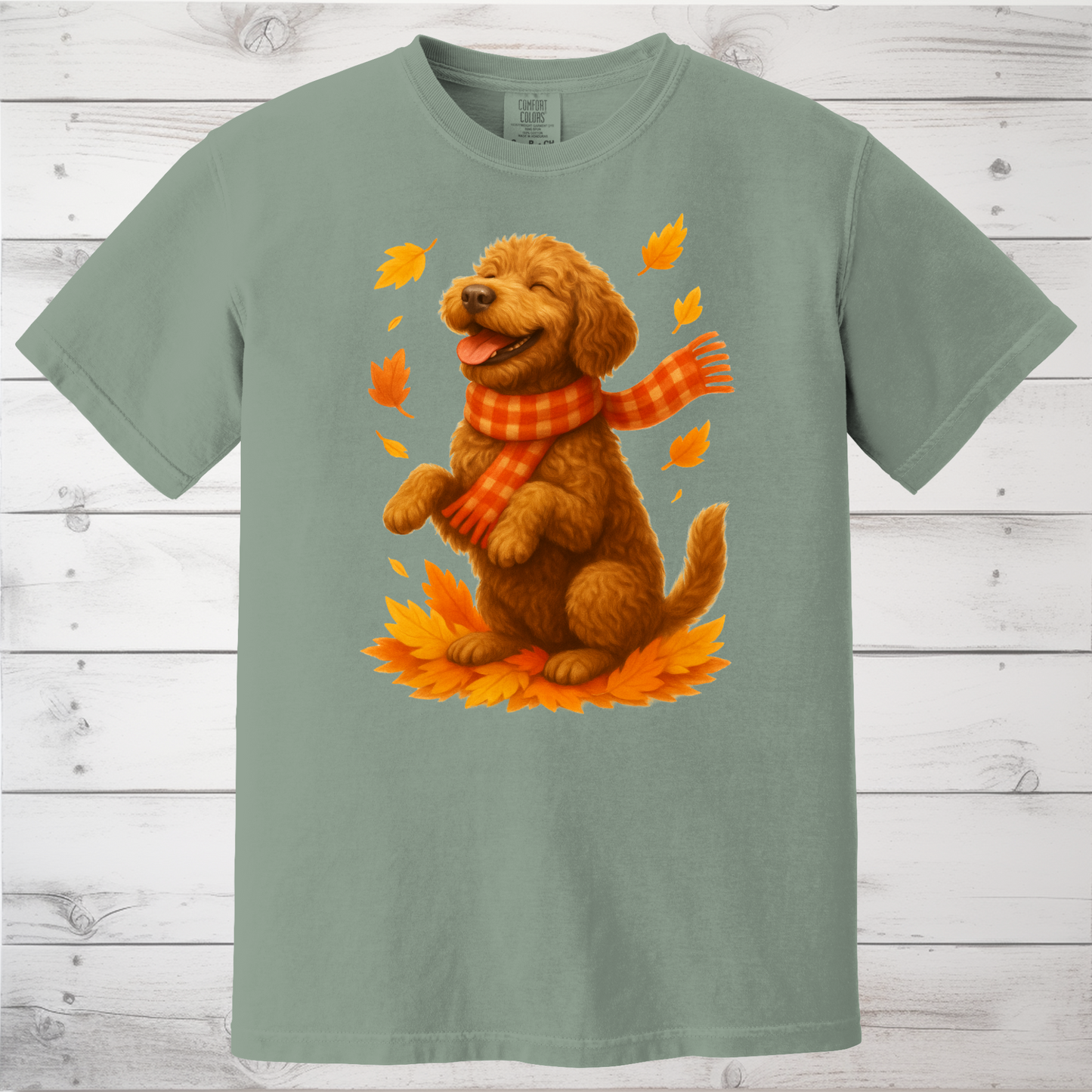 Portuguese Water Dog Autumn Shirt, Cozy Fall Dog Sweatshirt, Cute Brown Dog Lover Gift, Seasonal Apparel Pullover