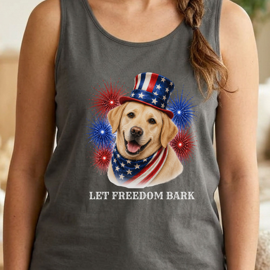 Patriotic Yellow Lab Tank Top
