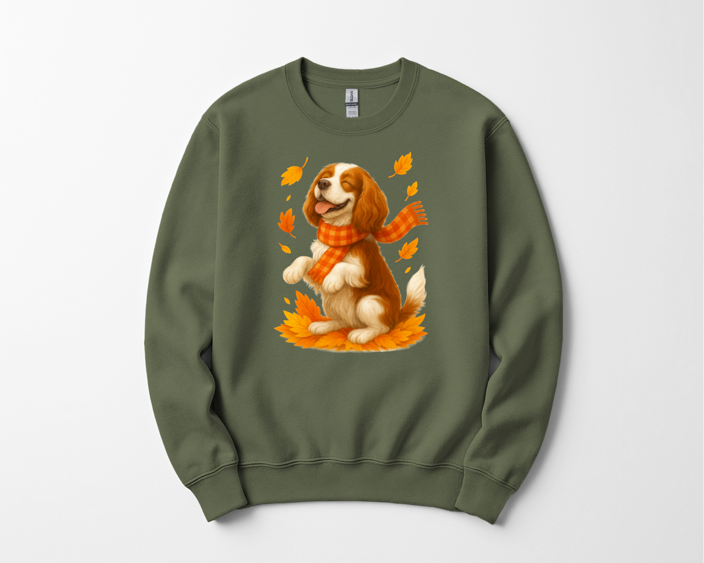 Cavalier King Charles Autumn Shirt, Cozy Spaniel Sweatshirt, Fall Dog Lover Apparel, Cavalier Leaves Gift, Cute Dog Clothing