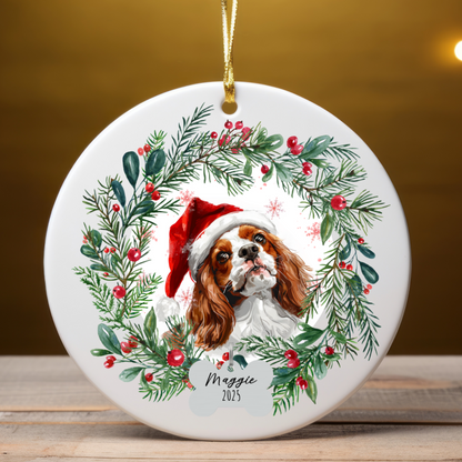 Personalized Cavalier King Charles Spaniel Christmas Ornament