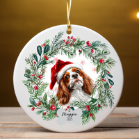 Load image into Gallery viewer, Personalized Cavalier King Charles Spaniel Christmas Ornament