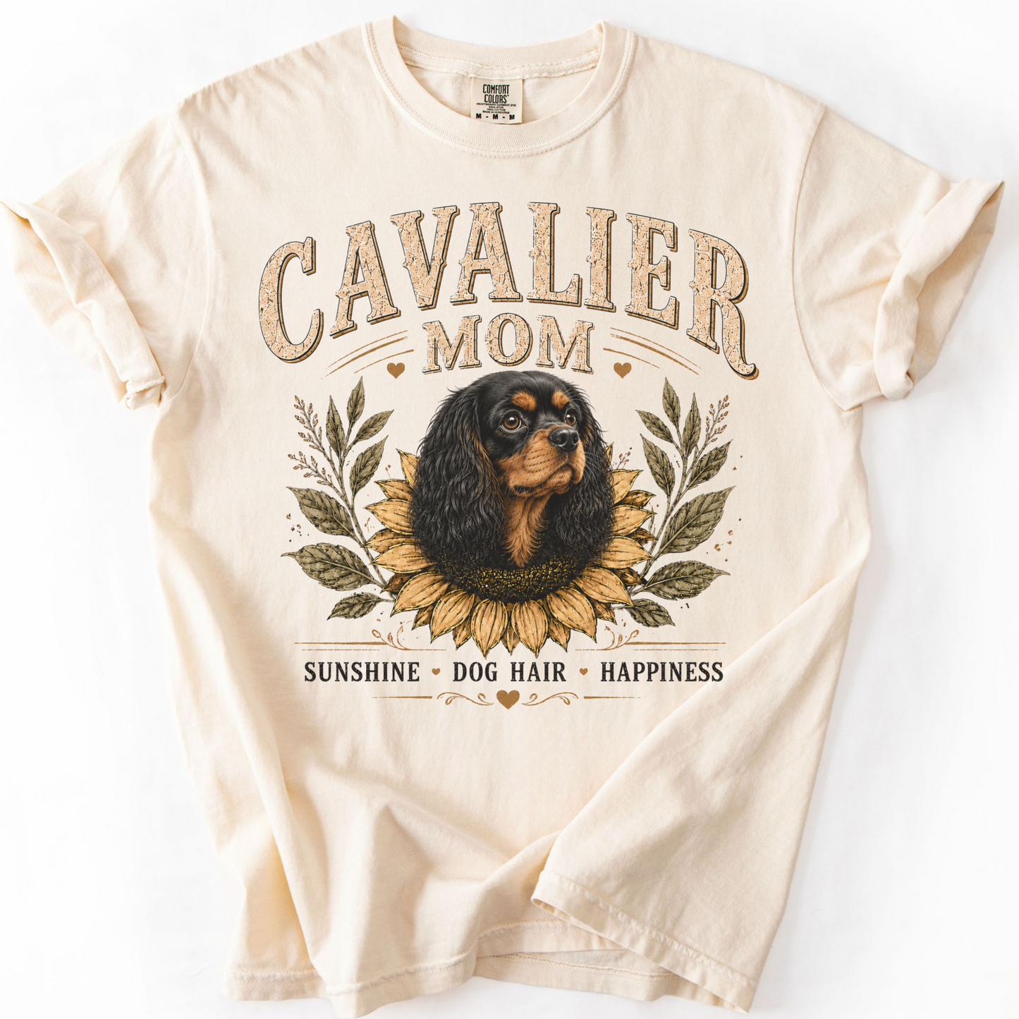 Black and Tan Cavalier Mom Shirt, Cavalier King Charles Spaniel Tee, Dog Lover Gift