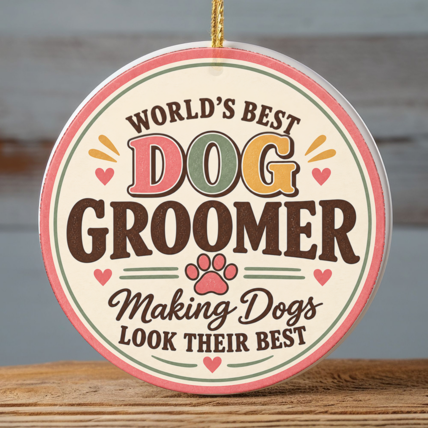 Personalized Dog Groomer Ornament