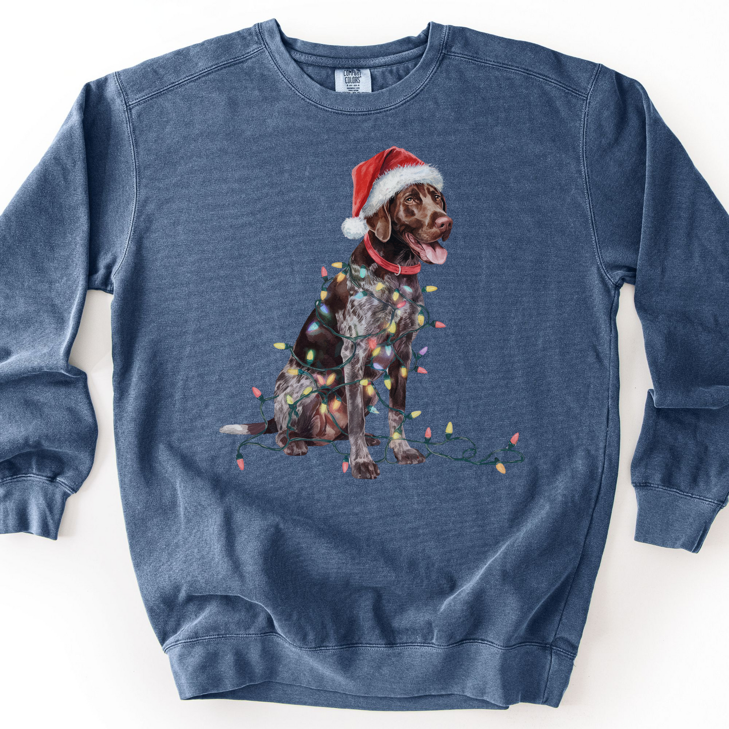 German Shorthaired Pointer Christmas Lights Sweatshirt