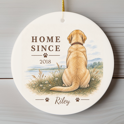 Personalized Dog Ornament, Double Sided Gotcha Day Gift, Custom Pet Adoption Keepsake