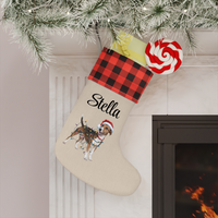 Load image into Gallery viewer, Personalized Smooth Fox Terrier Christmas Stocking, Holiday Decor Gift for Pet Lovers
