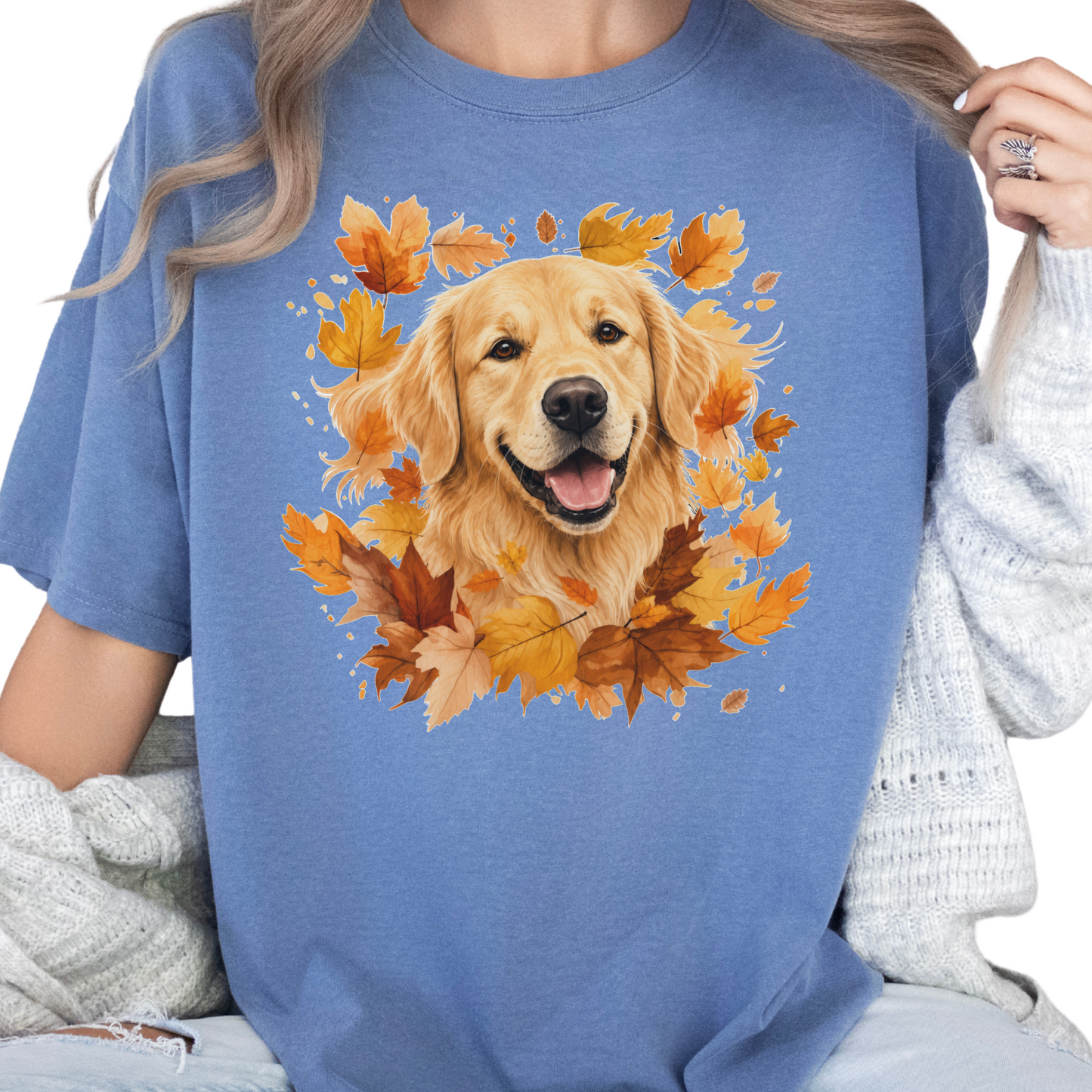 Golden Retriever Fall Shirt | Autumn Dog Mom Comfort Colors Tee