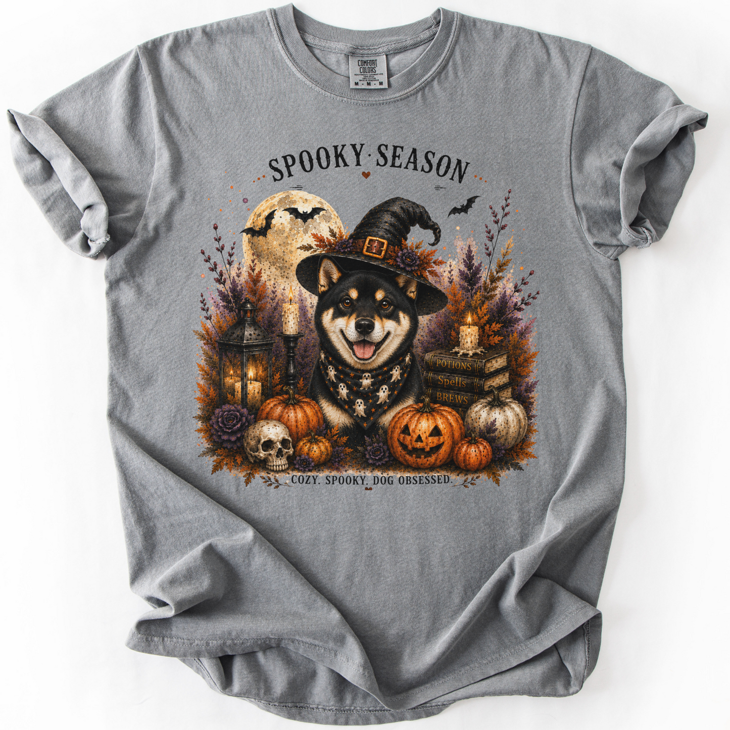 Black Shiba Inu Spooky Season Dog Mom Halloween Shirt