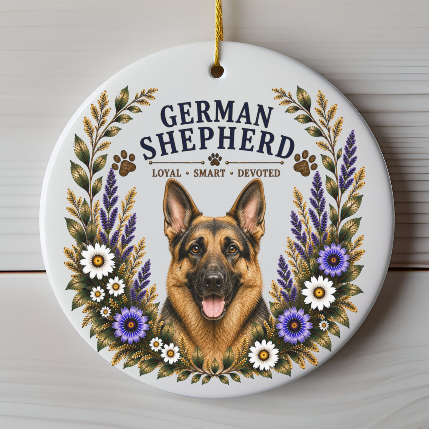 German Shepherd Ornament, German Shepherd Lover Gift, GSD Mom Gift, Dog Breed Keepsake