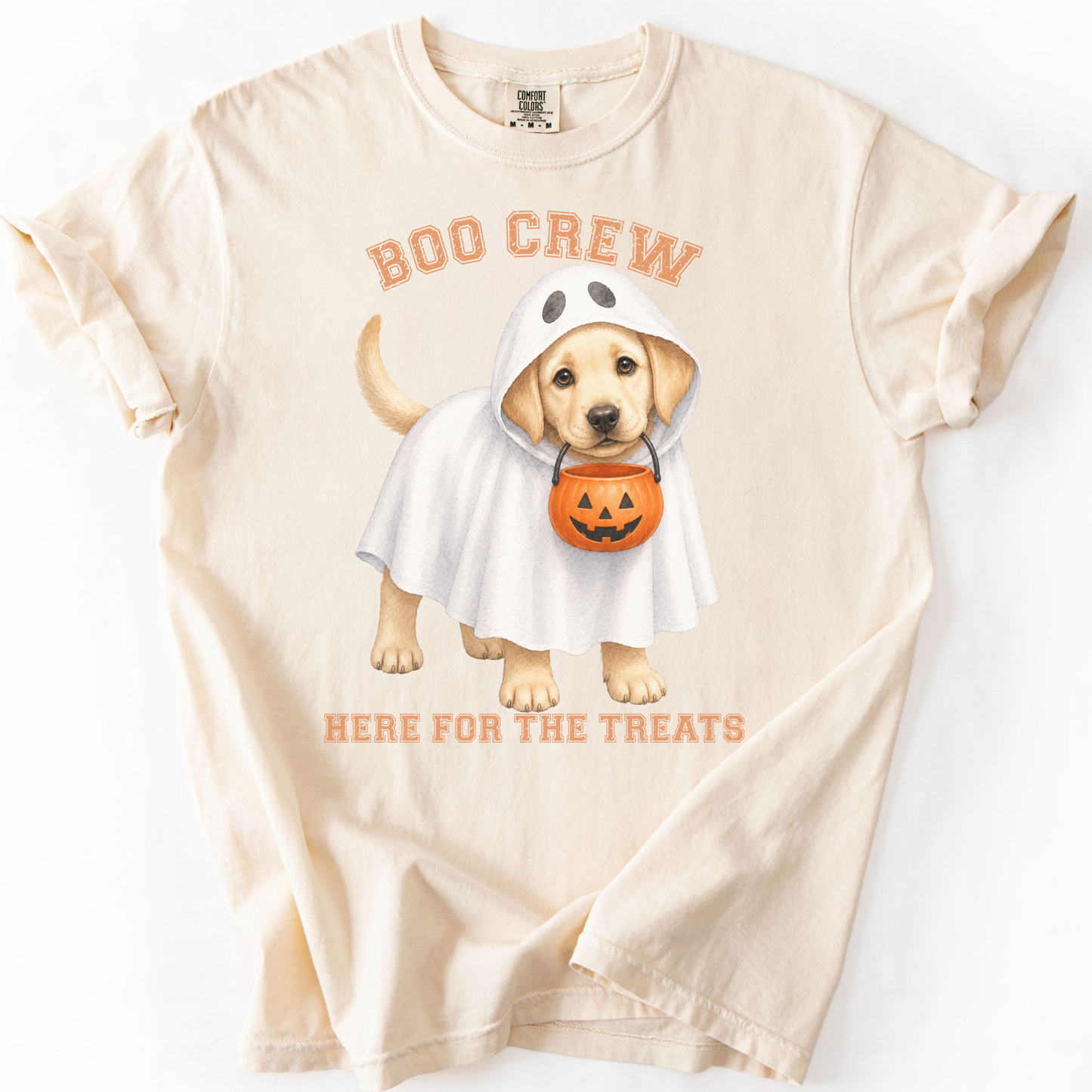 Yellow Lab Boo Crew Halloween Shirt, Here for the Treats Dog Mom Tee