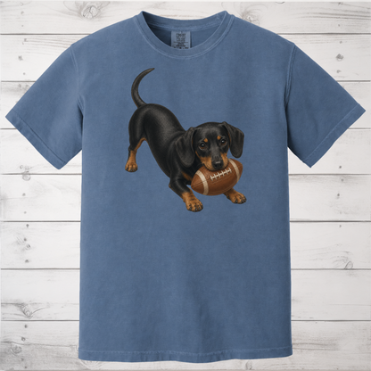 Black Tan Dachshund Football Shirt