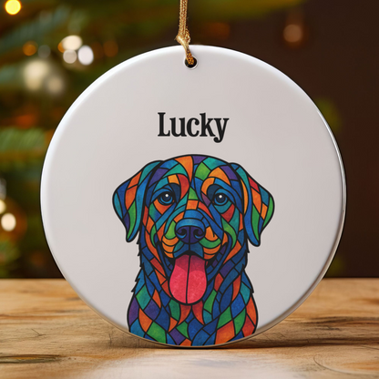 Personalized Geometric Pet Ornament