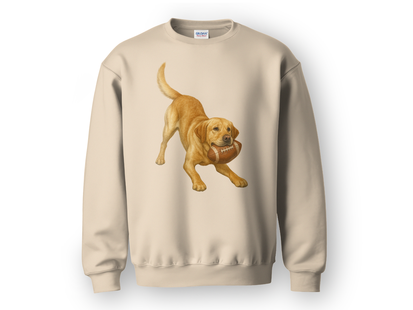 Yellow Lab Football Sweatshirt