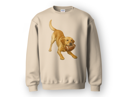 Yellow Lab Football Sweatshirt