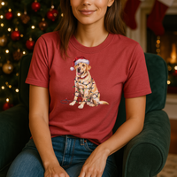 Load image into Gallery viewer, Christmas Yellow Labrador Shirt, Christmas Lights Dog Tee, Christmas Dog Tee, Lab Mom Tshirt, Gift for Dog Lover, Yellow Lab
