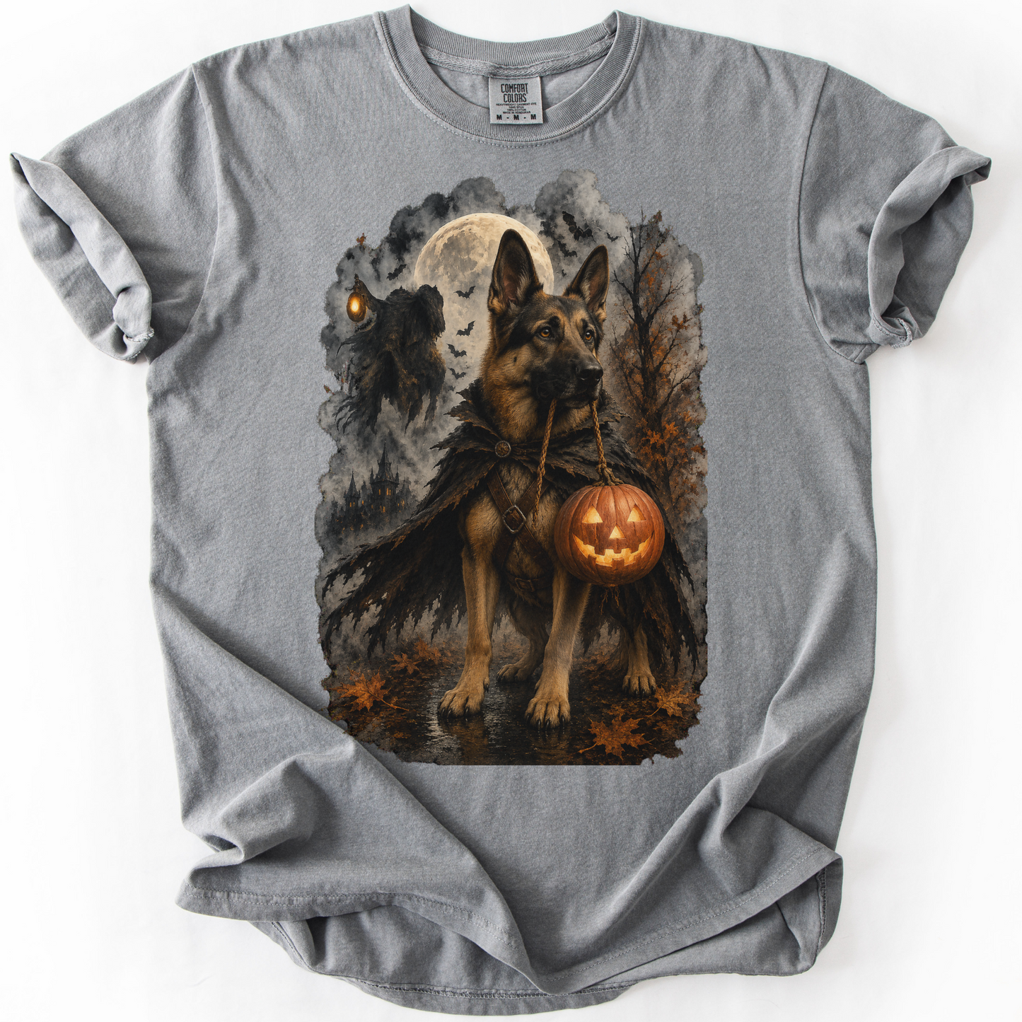German Shepherd Headless Horseman Inspired Halloween Comfort Colors Shirt