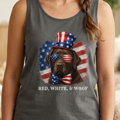 Patriotic Chocolate Lab Tank Top