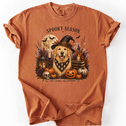 Golden Retriever Spooky Season Dog Mom Halloween Shirt